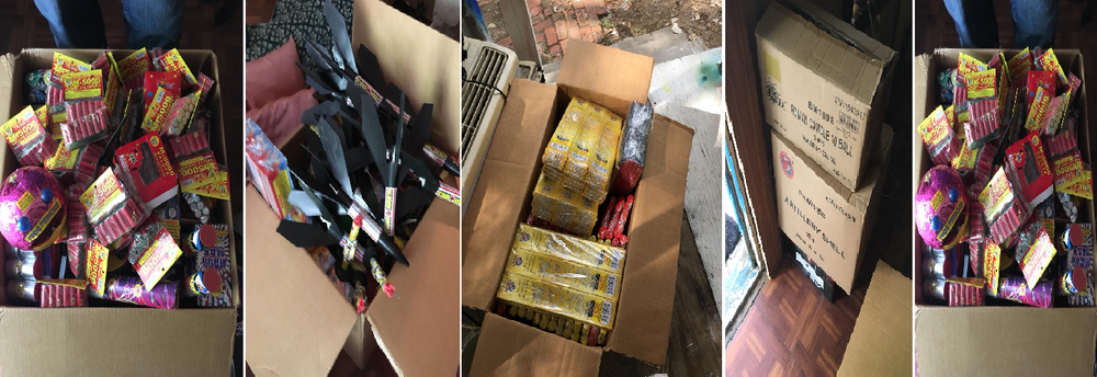 $2,500 worth of stolen fireworks from the fireworks stand burglary