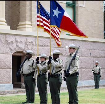 NCSO Honor and Color Guards holding the United States Flags