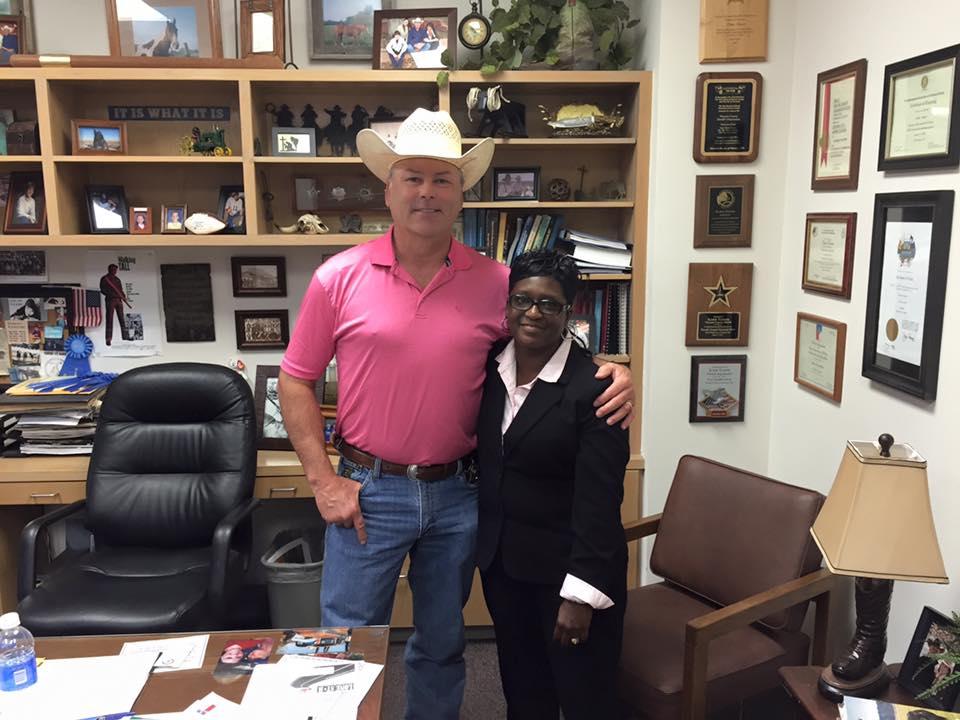 Sharon Williams being welcome back to NCSO