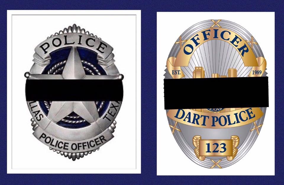Dallas Texas and Dart Police badges