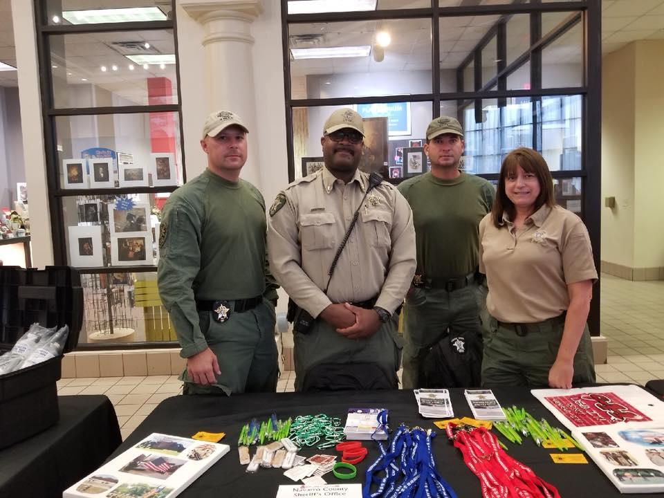 Captain Jeramy Phillips, Lieutenant Raychaun Ballard, Lieutenant Clint Andrews and Deputy Tammy Sloan for represent our Patrol at the Career EXPO