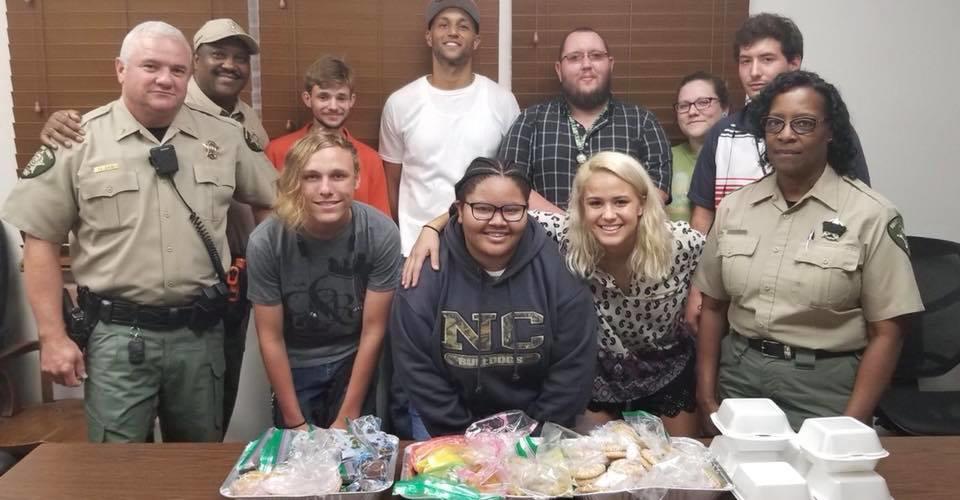 College Computer Science Club for stoped by with gifts of baked goods and cooler of Gatorade