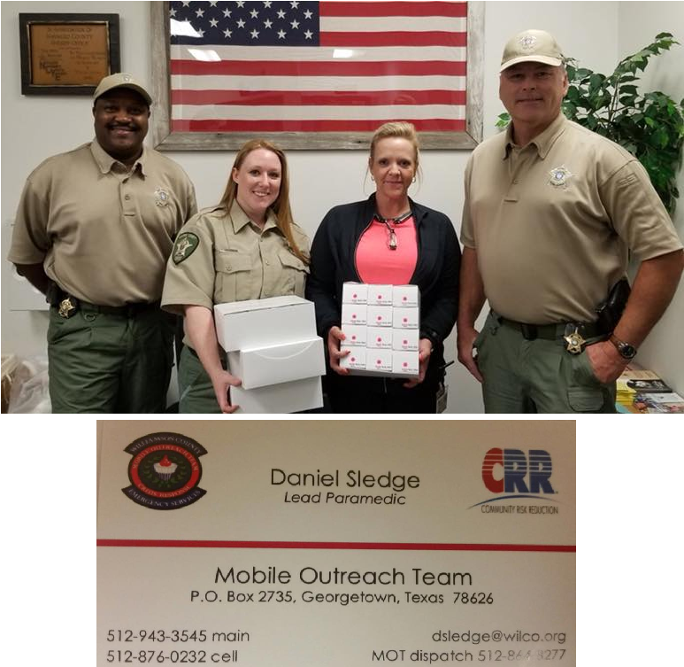 The Mobile Outreach Team of Georgetown Texas, along with Annie Burwell and Daniel Sledge, for the generous donation of NARCAN 
