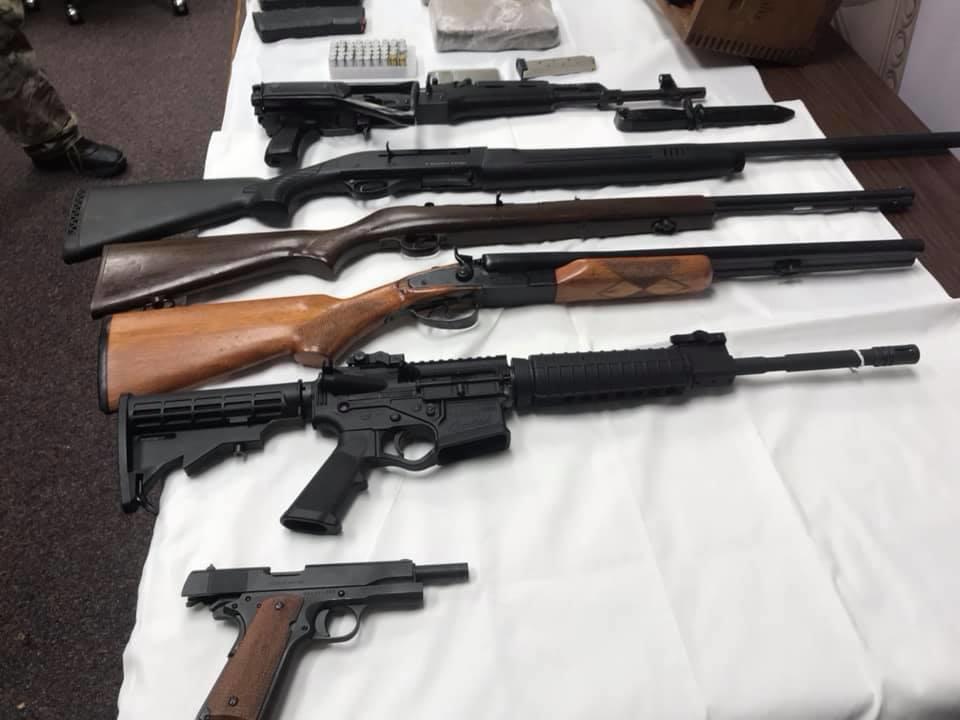 seized drugs and weapons