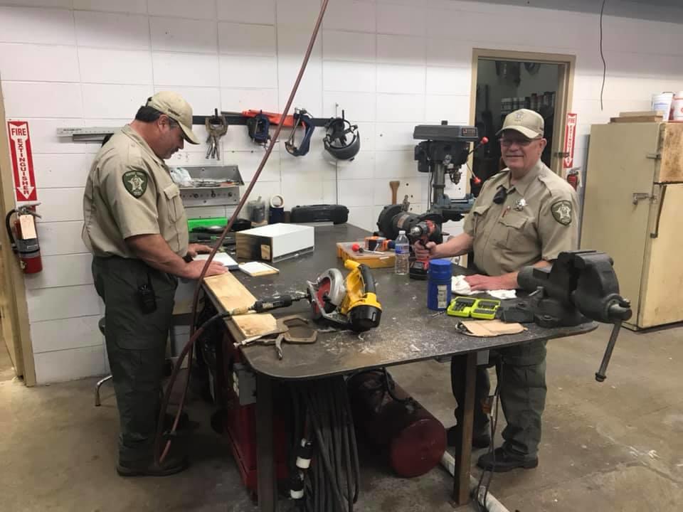 Deputies Brad Steele and Clitis Jordan who work in our maintenance department