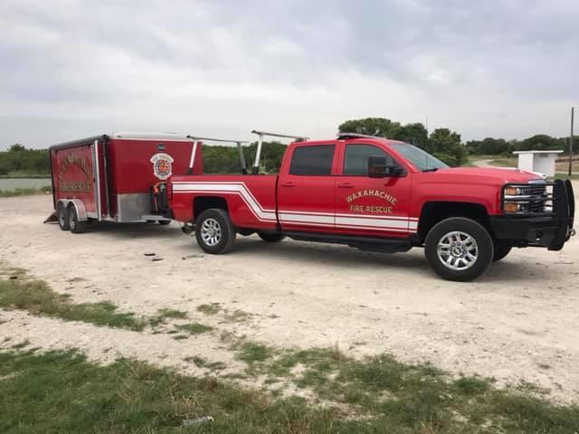 Waxahachie Fire and Rescue dive team equipment truck and trailer