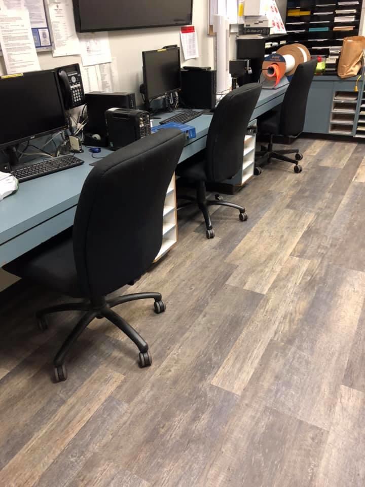 interior of sheriff's office with new hardwood floors