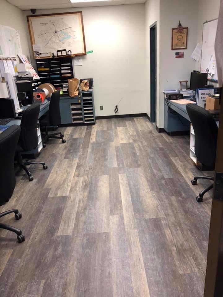 interior of sheriff's office with new hardwood floors