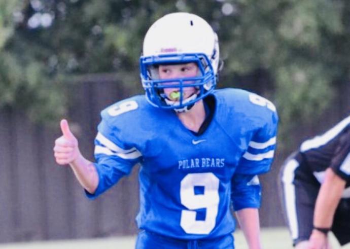 Lane Shiflett in a football uniform