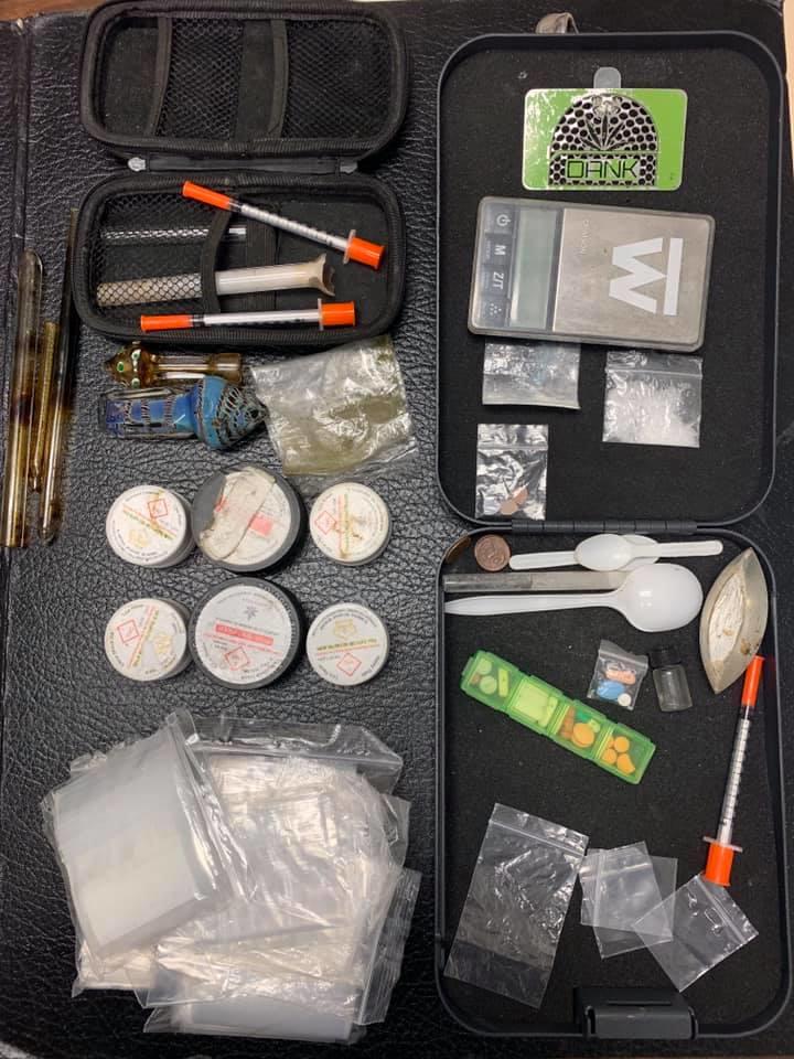 assorted illicit drugs and paraphernalia seized