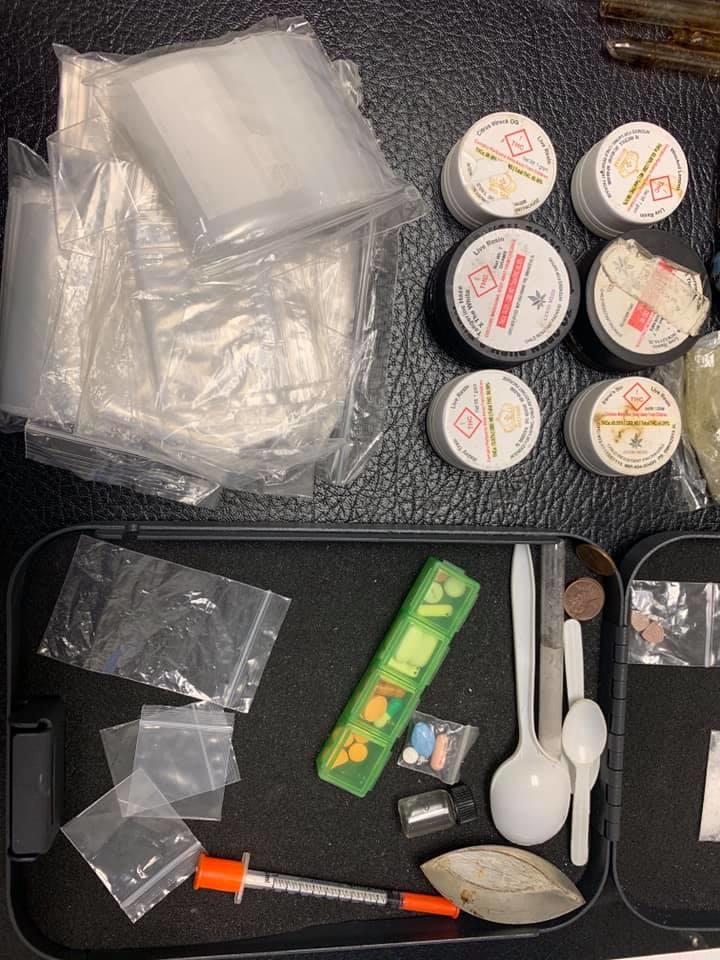 assorted illicit drugs and paraphernalia seized