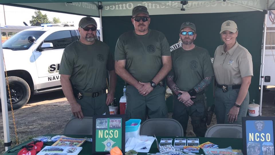 Members of the Navarro County Sheriff’s Office Swat Team and Crisis Negotiations Unit proudly displayed some of our equipment at today’s Corsicana Air Show