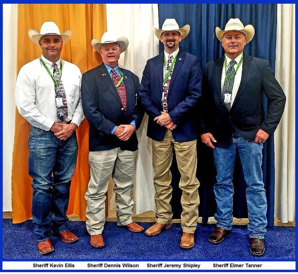 Left to Right: Sheriff Kevin Ellis, Sheriff Dennis Wilson, Sheriff Jeremy Shipley, Sheriff Elmor Tanner
