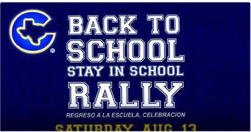 Back to school stay in school rally