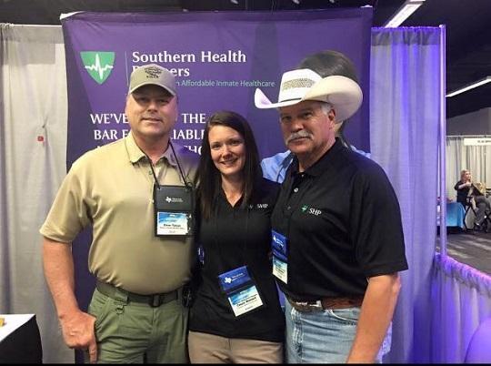 Sheriff Tanner at the booth for Southern Health Partners
