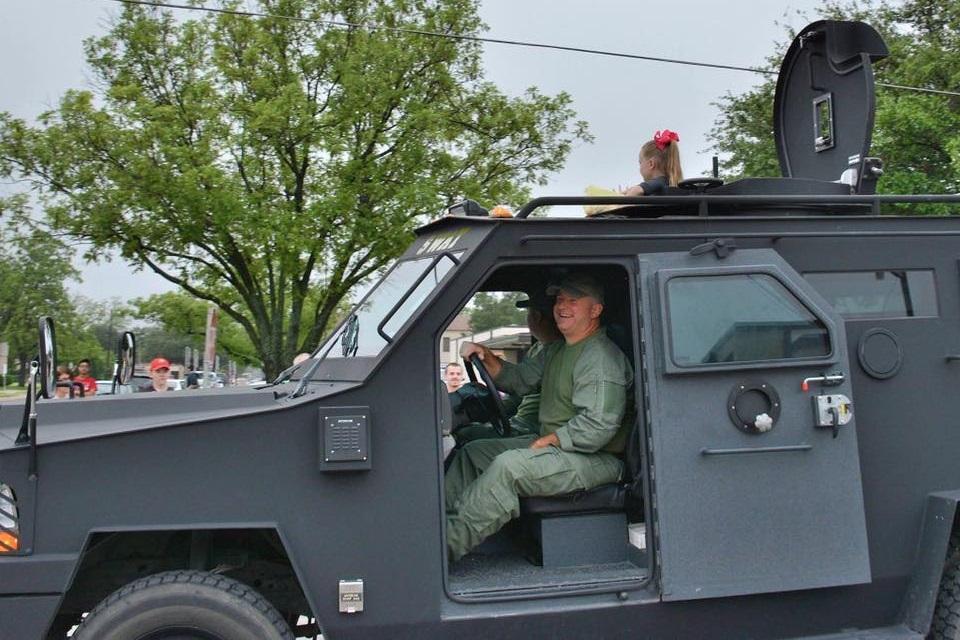 SWAT vehicle at the Corsicana Derrick Days Parade