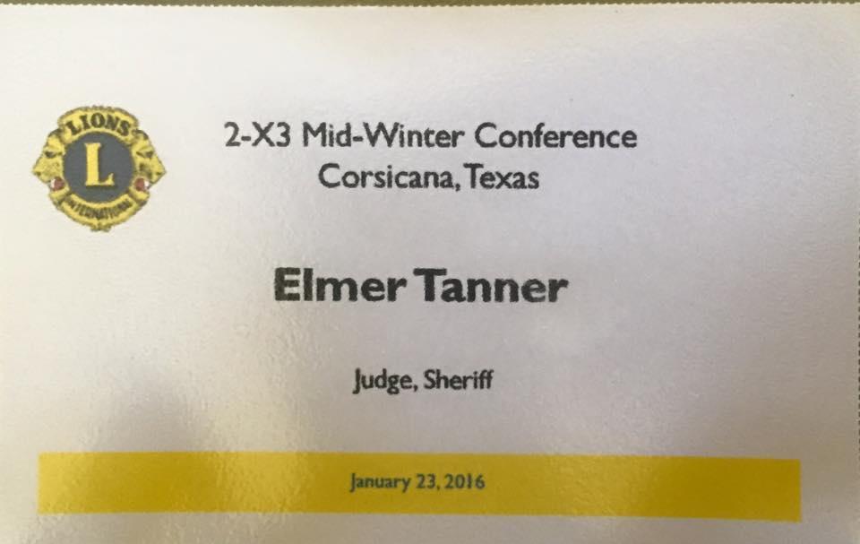 Elmer Tanner 2-X3 Mid-Winter Conference