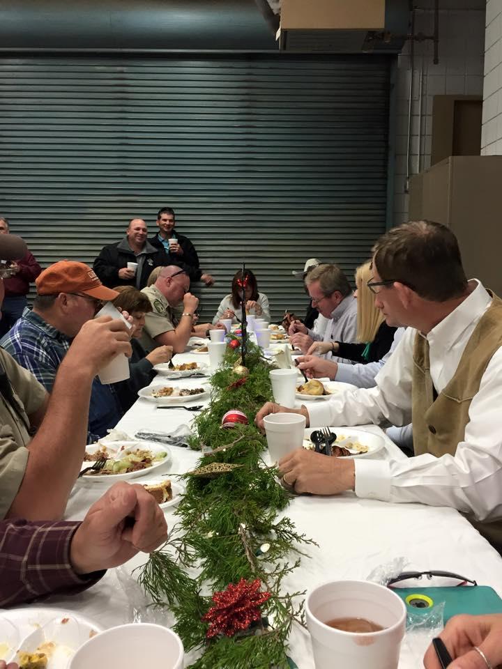 guests eating food