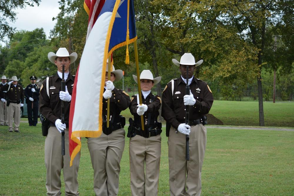 Color Guard at Bunert Park presenting flags