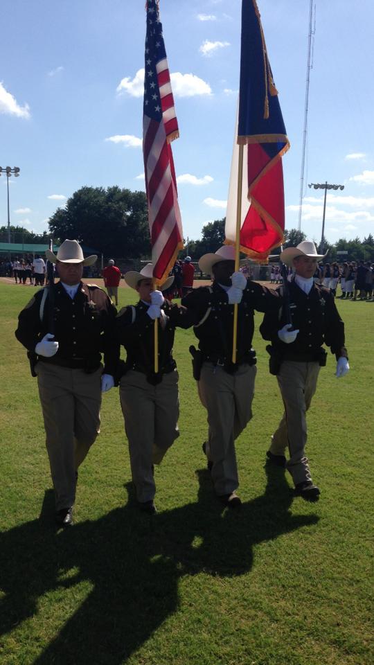 The Color Guard posted colors