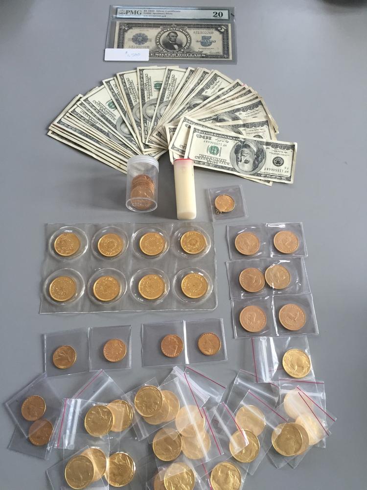 Money and coins seized