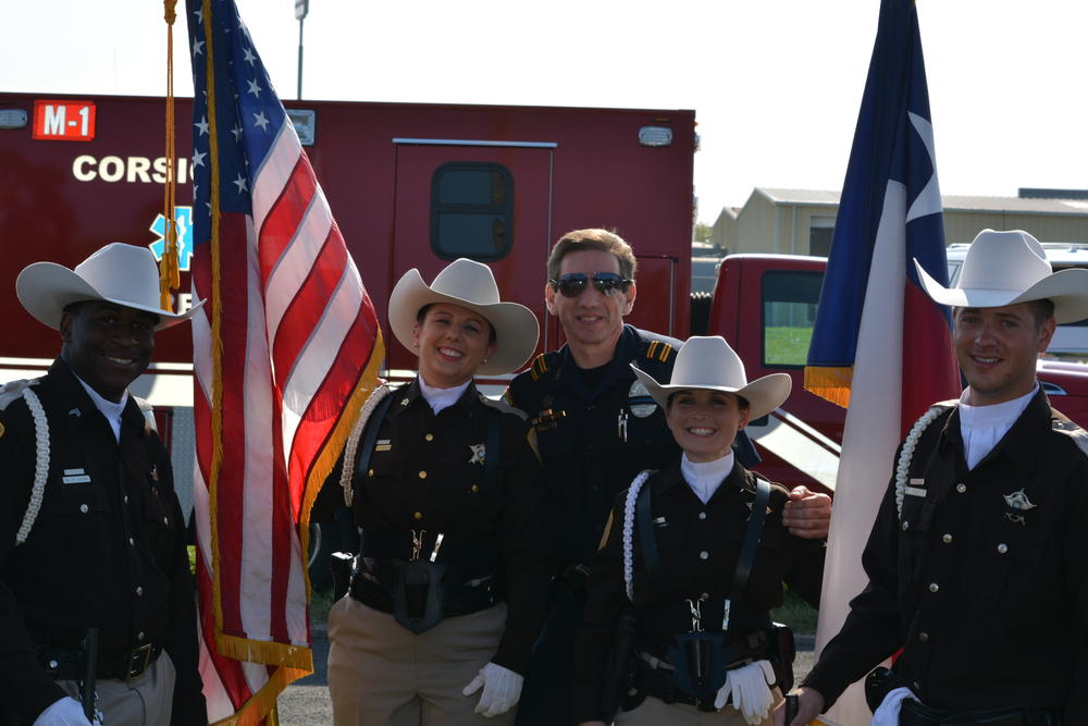 Navarro County Officers participate in Patriot's Day Ceremony at Bunert Park