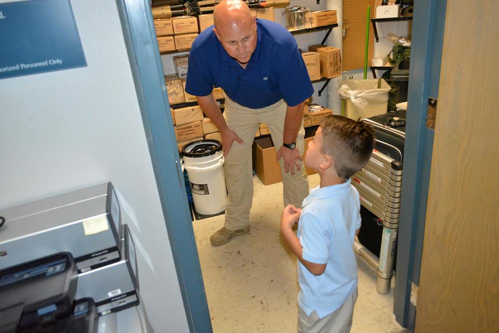 Eli Clagett tour of the storeroom