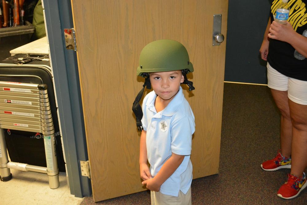 Eli Clagett wearing a hard hat