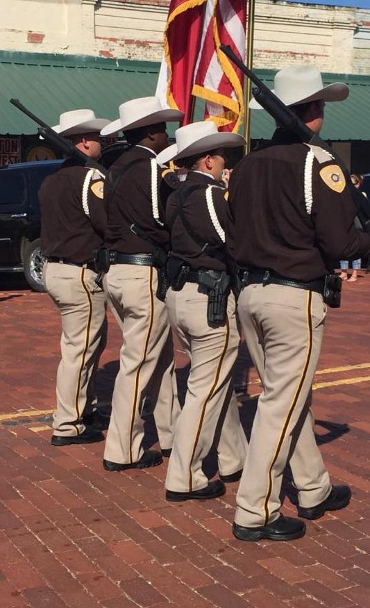 NCSO Color Guard proudly participating in the annual Kerens Homecoming Parade