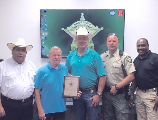 The Navarro County Sheriffs Office presented retired Captain Lenny Gorzynski with a plaque today for 28 years of dedicated service