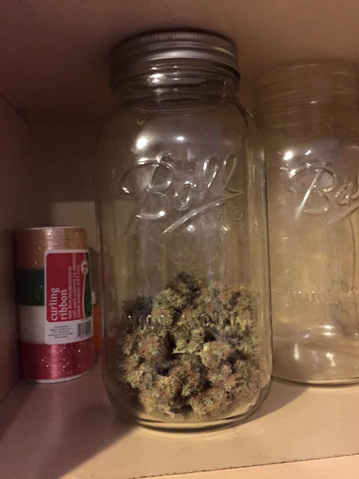 A Jar of Marijuana from a growing operation in Corsicana