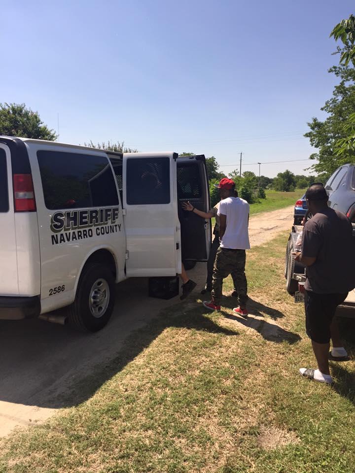 Suspects being loaded into Navarro County Vehicle 