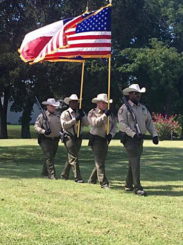 NCSO Color Guard proudly holding the flags