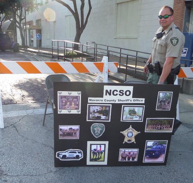  Sheriff Tanner, Sgt. Melanie Cagle and Deputy Eric Wilson participating in the National Night Out celebration