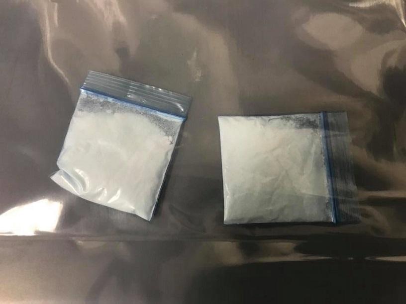 7 grams of powder cocaine in two baggies