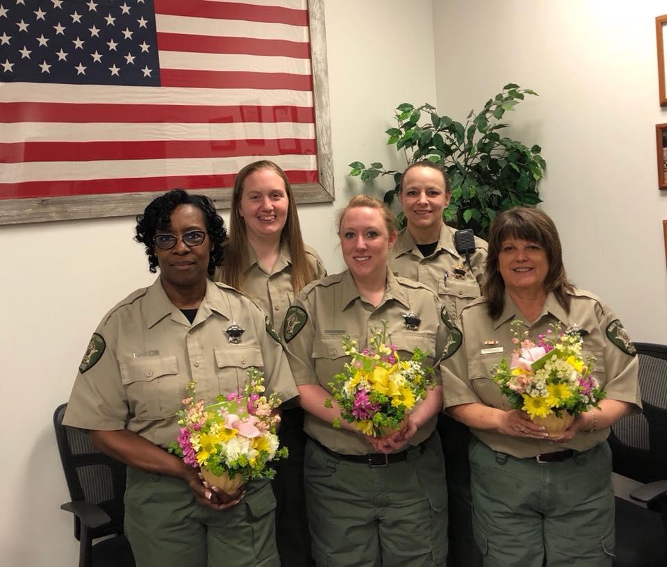 Administrative Professional's Day to Lt. Gail Hurley, Kristin Bates, Krystal McCollum, Debra Kelley, and Lucretia Steagall